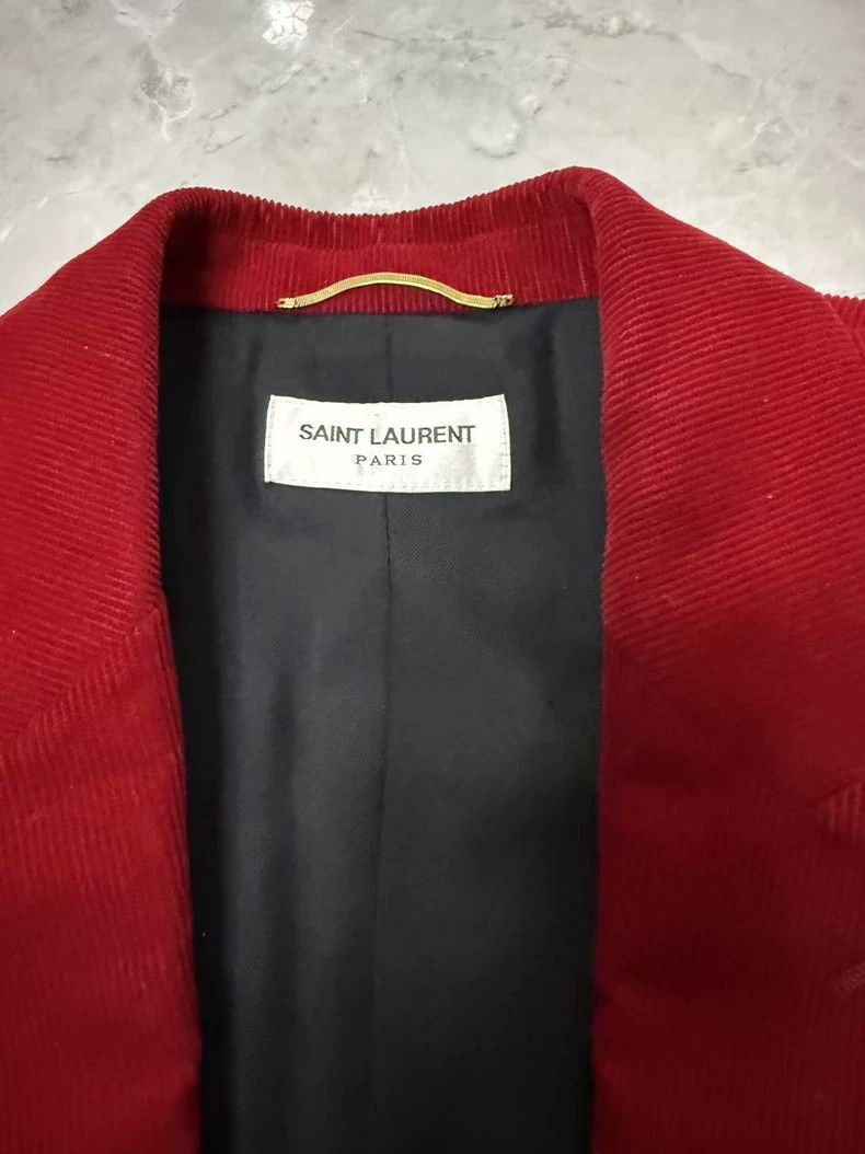 Yves Saint Laurent Red YSL Suit Blazer Outerwear Size US M / EU 48-50 / 2 - 2 Thumbnail