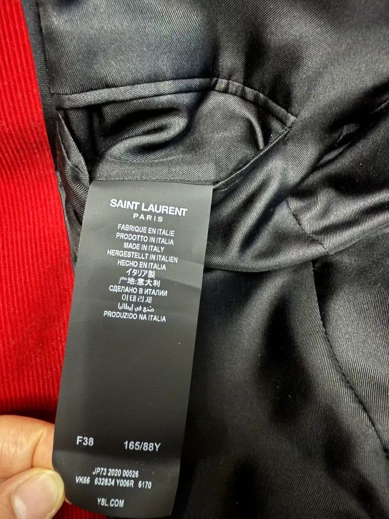 Yves Saint Laurent Red YSL Suit Blazer Outerwear Size US M / EU 48-50 / 2 - 4 Thumbnail