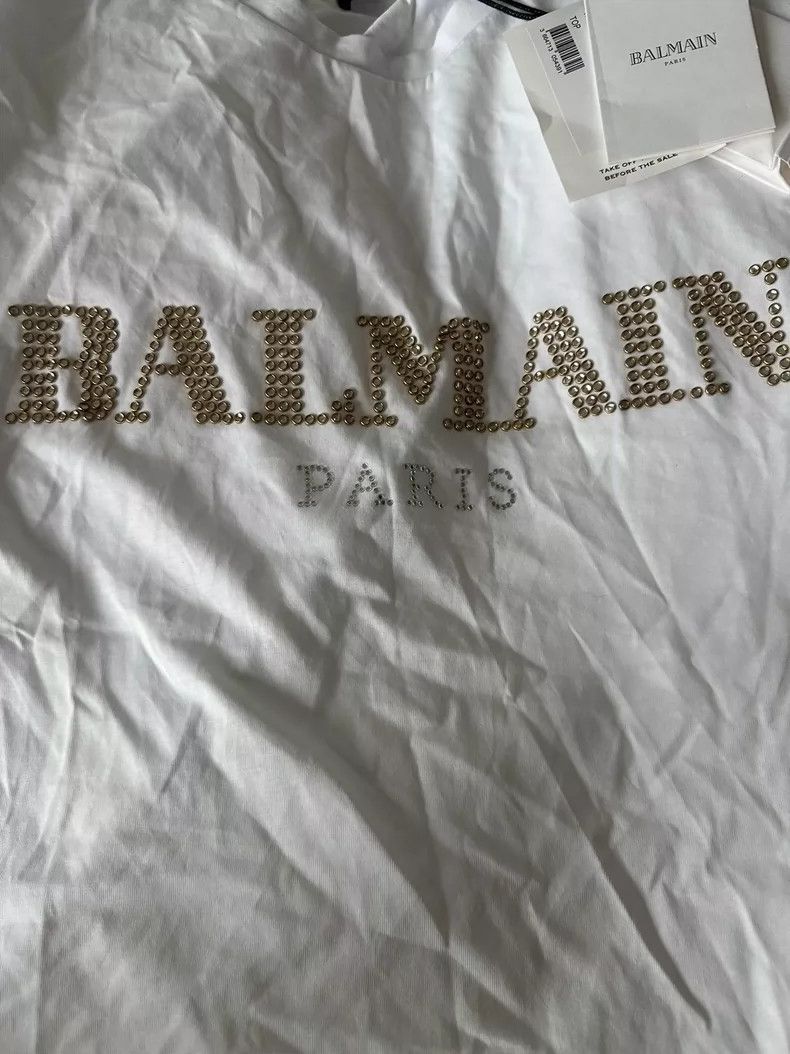 Balmain Balmain Paris Short Sleeve T-Shirt with Tags Size US M / EU 48-50 / 2 - 2 Thumbnail
