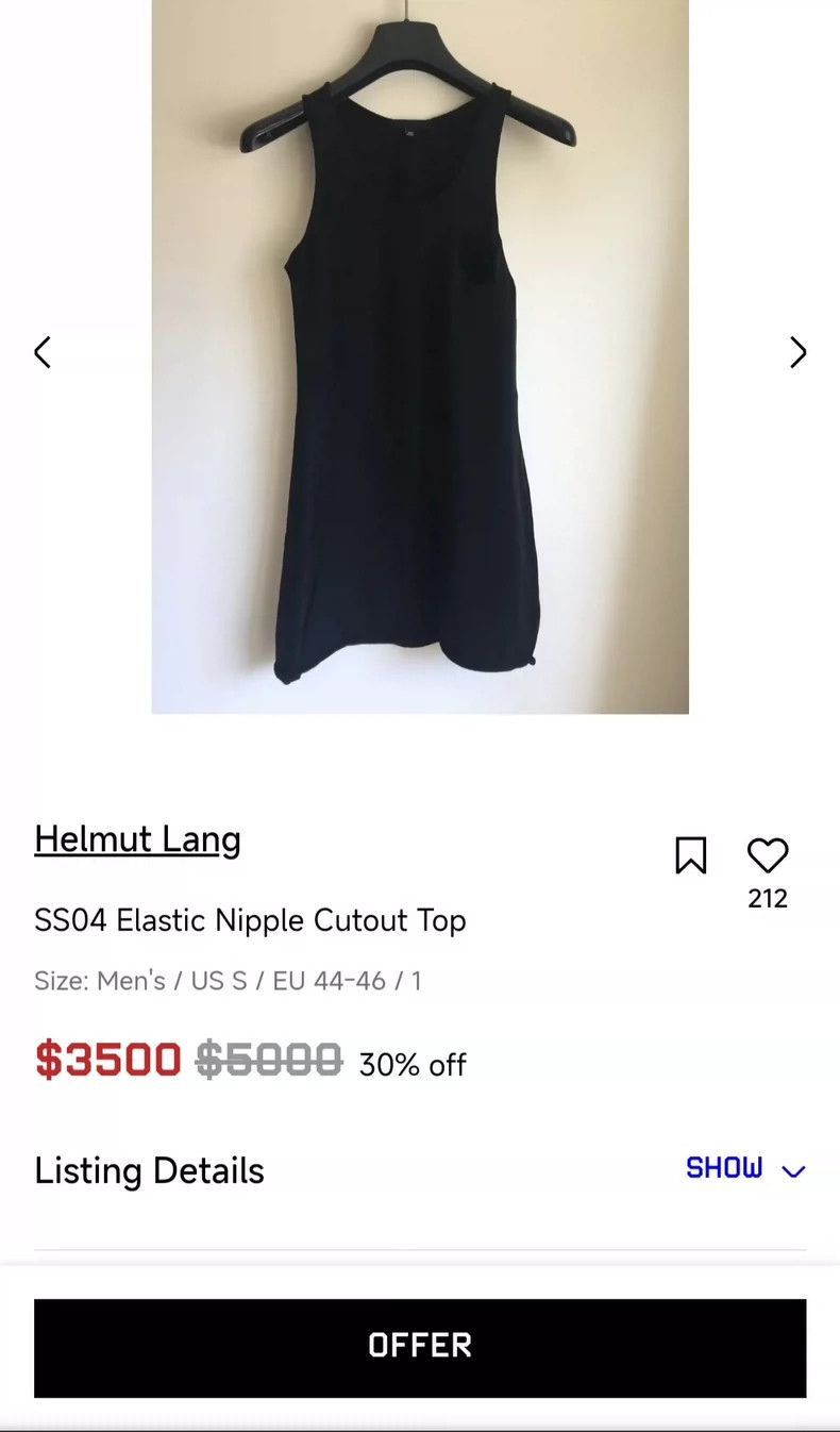 Helmut Lang Helmut Lang Elastic Sleeveless Tank Top Size ONE SIZE - 4 Thumbnail