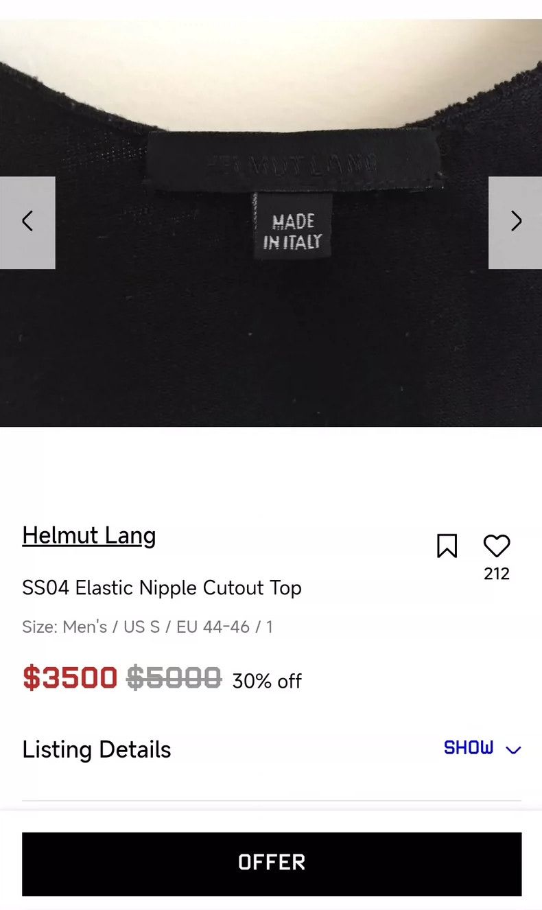 Helmut Lang Helmut Lang Elastic Sleeveless Tank Top Size ONE SIZE - 5 Thumbnail