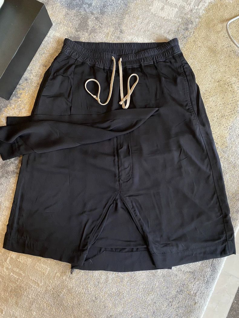 Rick Owens Rick Owens Silk Shorts with Drawstring Size US 31 - 2 Thumbnail