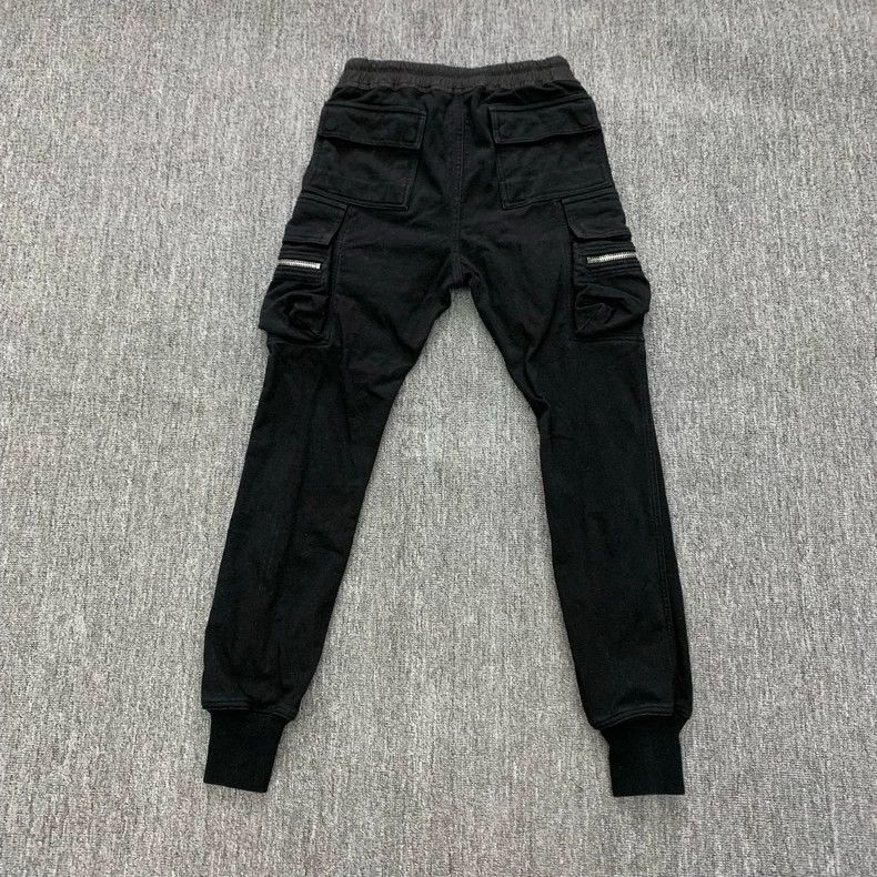 Rick Owens RICK OWENS Black Cargo Pants with Pockets Size US 31 - 2 Thumbnail
