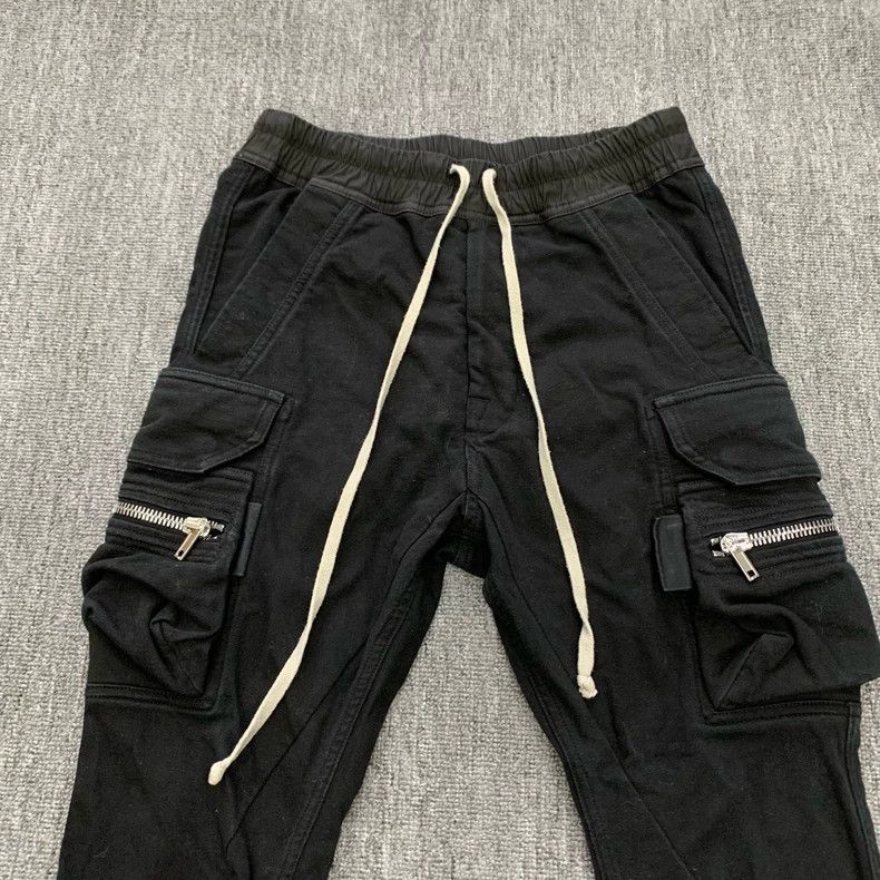 Rick Owens RICK OWENS Black Cargo Pants with Pockets Size US 31 - 8 Thumbnail