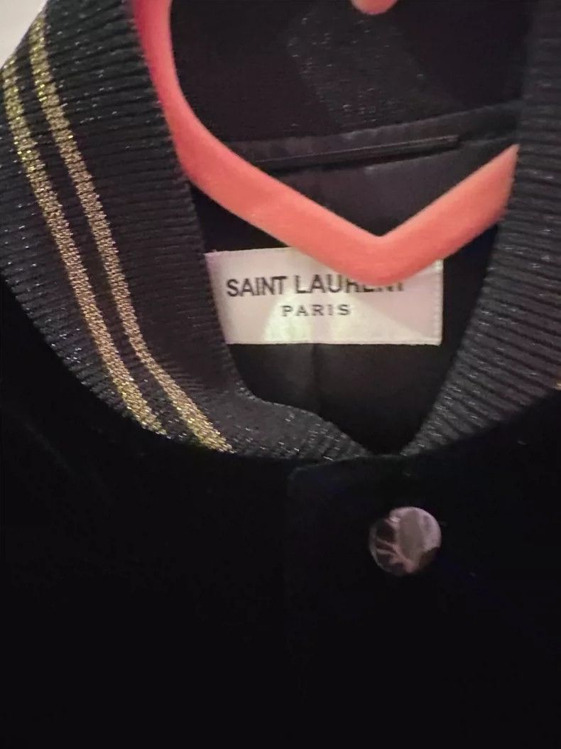 Yves Saint Laurent YSL Velvet Baseball Jacket for Stylish Look Size US M / EU 48-50 / 2 - 5 Thumbnail