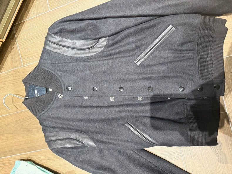 Yves Saint Laurent YSL Saint Laurent Black Baseball Wool Jacket Size US M / EU 48-50 / 2 - 7 Thumbnail