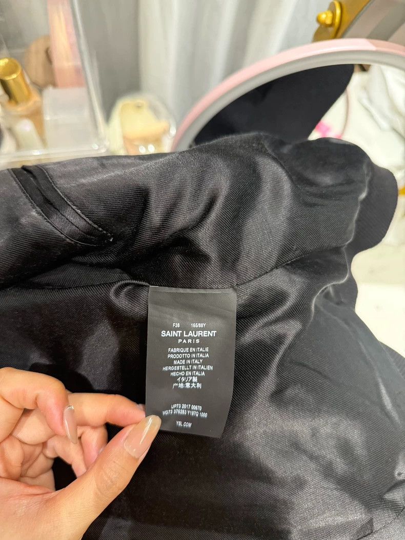 Yves Saint Laurent YSL Saint Laurent Black Baseball Wool Jacket Size US M / EU 48-50 / 2 - 5 Thumbnail