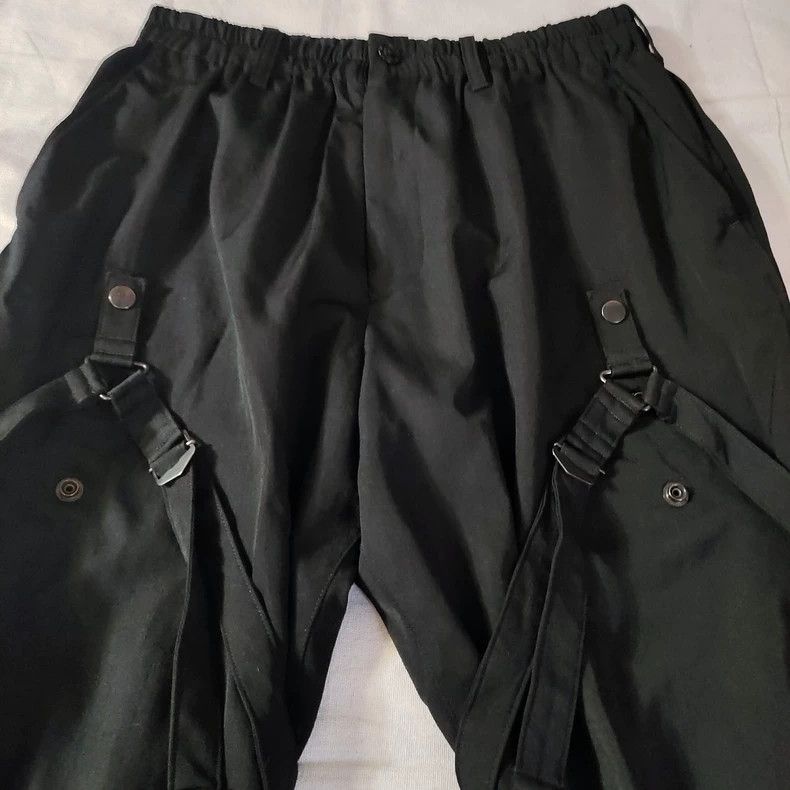 Yohji Yamamoto Yohji Yamamoto Black Strap Pants Size 2 Size US 26 / EU 42 - 2 Thumbnail