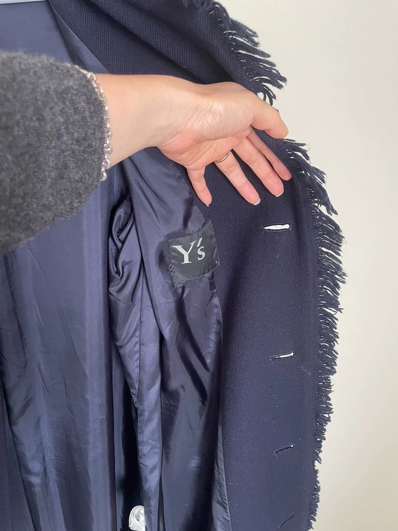 Yohji Yamamoto Y's Classic Long Coat in Dark Blue Size US M / EU 48-50 / 2 - 2 Thumbnail