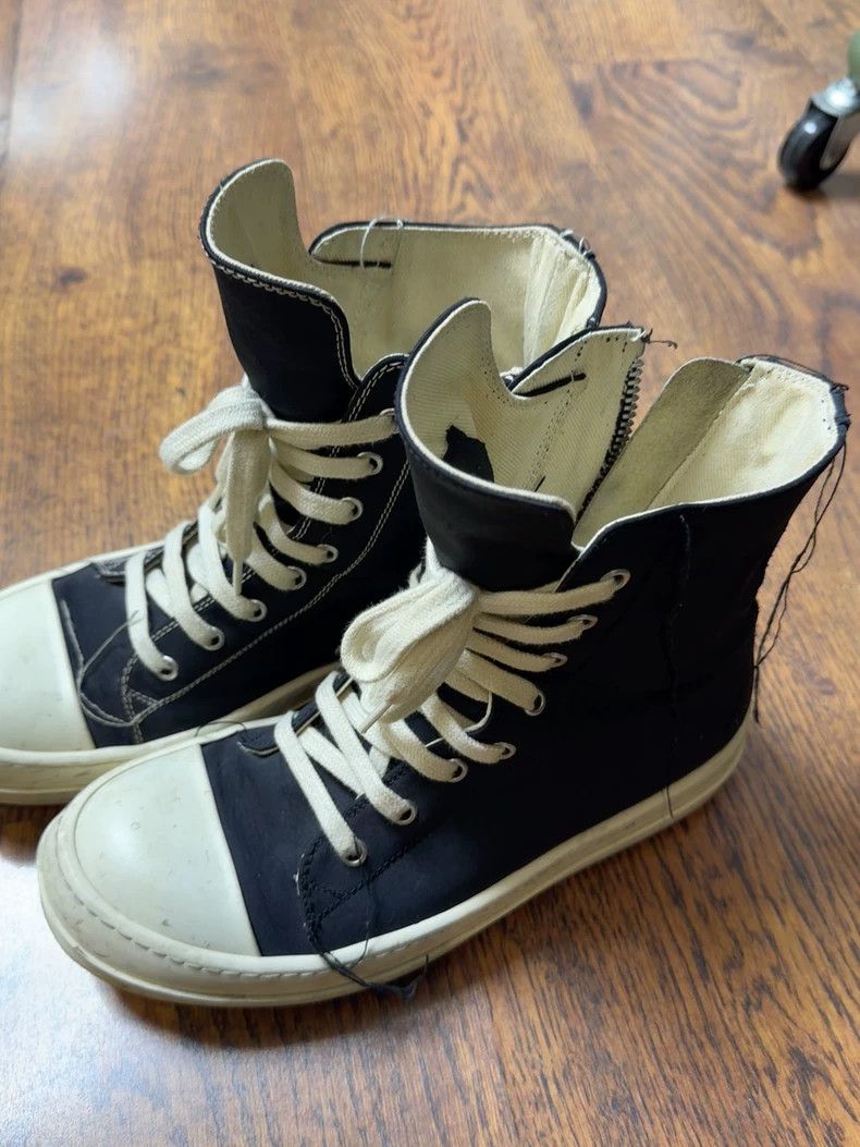 Rick Owens Rick Owens Black Zip High Top Sneakers Size US 10 / EU 43 - 2 Thumbnail