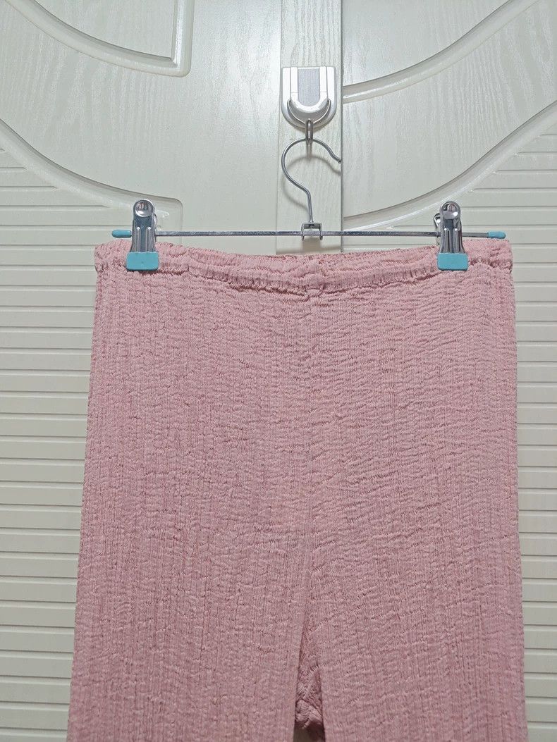 Issey Miyake New Pink Crinkle Fabric Pants with Tags Size 28" / US 6 / IT 42 - 2 Thumbnail