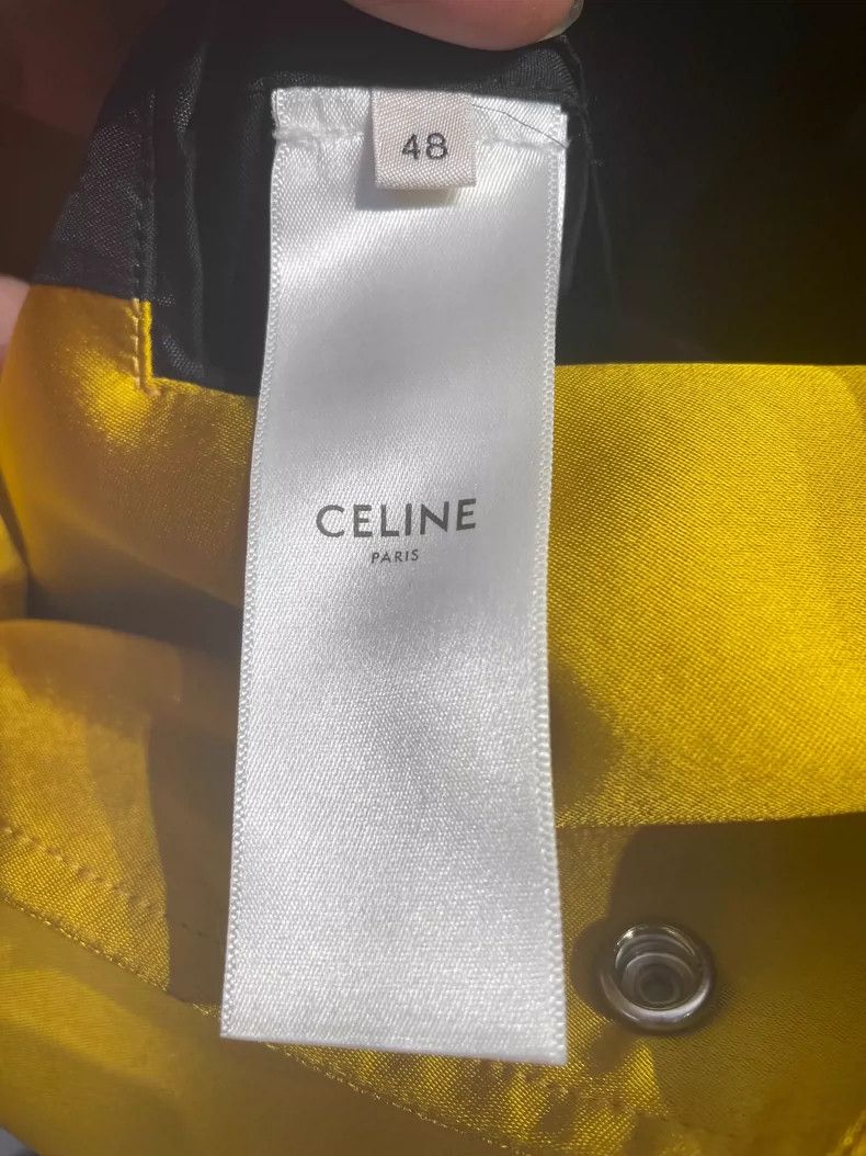 Celine Celine Black and Yellow Silk Jacket Size US L / EU 52-54 / 3 - 5 Thumbnail