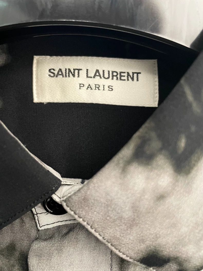 Saint Laurent Paris Saint Laurent Black and White Silk Shirt Size US M / EU 48-50 / 2 - 3 Thumbnail