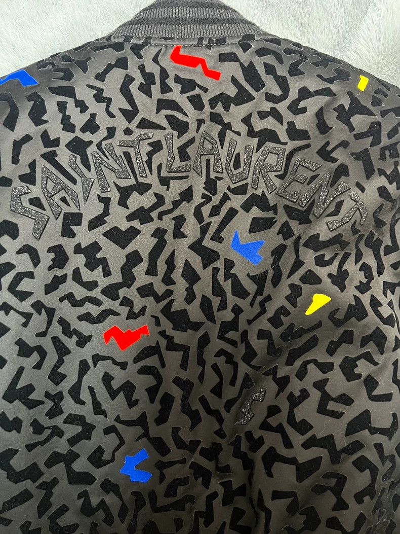 Saint Laurent Paris Saint Laurent Colorful Logo Baseball Jacket Size US L / EU 52-54 / 3 - 3 Thumbnail