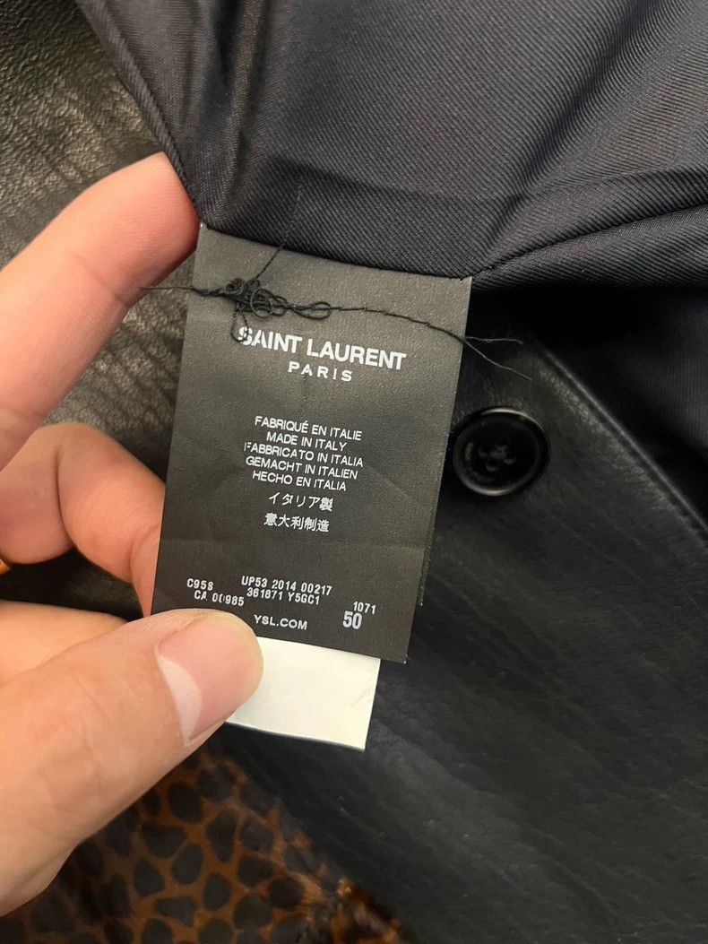 Saint Laurent Paris Saint Laurent Leopard Print Leather Blazer Size US L / EU 52-54 / 3 - 4 Thumbnail
