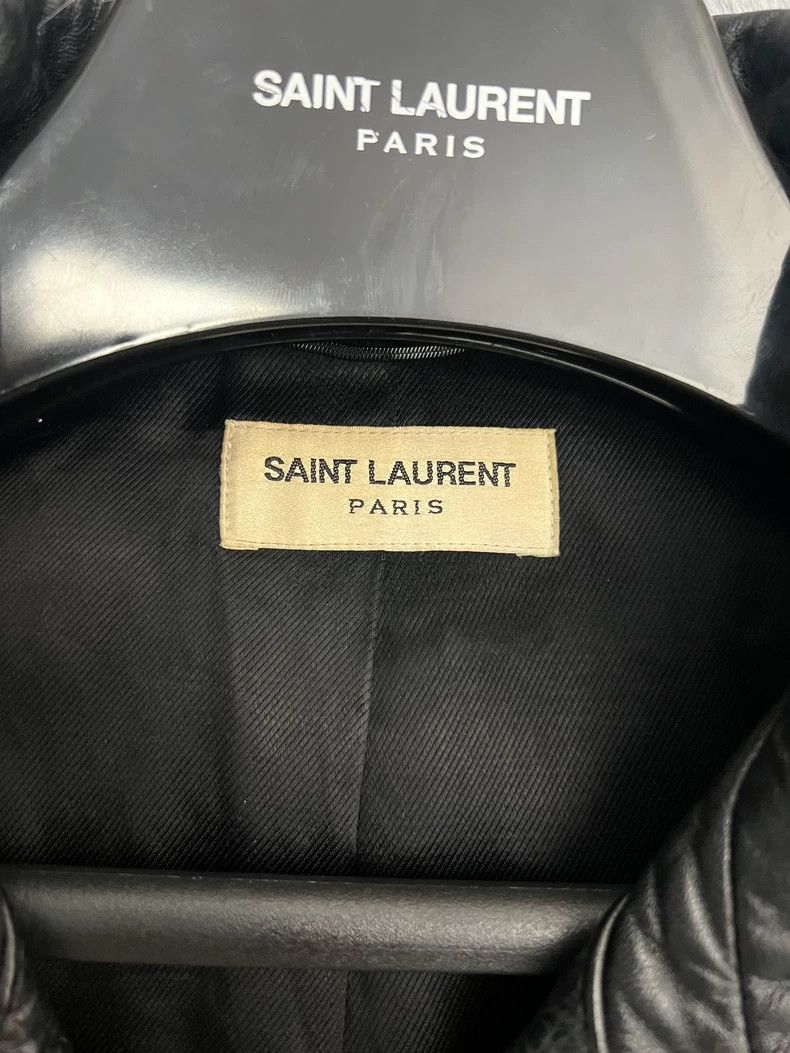 Saint Laurent Paris Saint Laurent Black Leather Biker Jacket Size US XXL / EU 58 / 5 - 3 Thumbnail