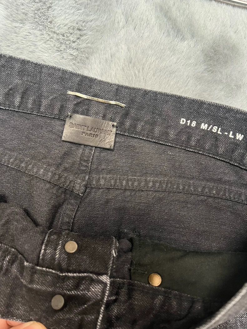 Saint Laurent Paris Saint Laurent Denim Pants D18 Smoke Black Size US 31 - 3 Thumbnail