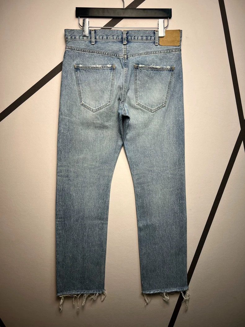 Celine Celine Blue Distressed Straight Leg Jeans Size US 31 - 2 Thumbnail