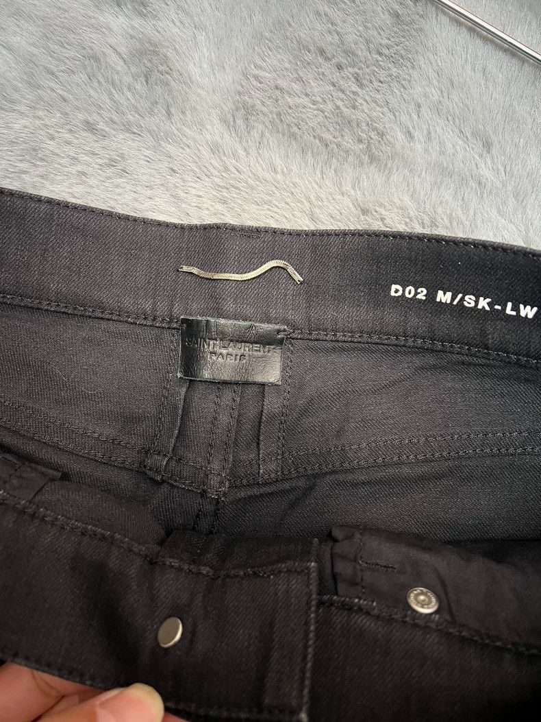 Saint Laurent Paris Saint Laurent Black Five-Zipper Denim Pants Size US 31 - 3 Thumbnail