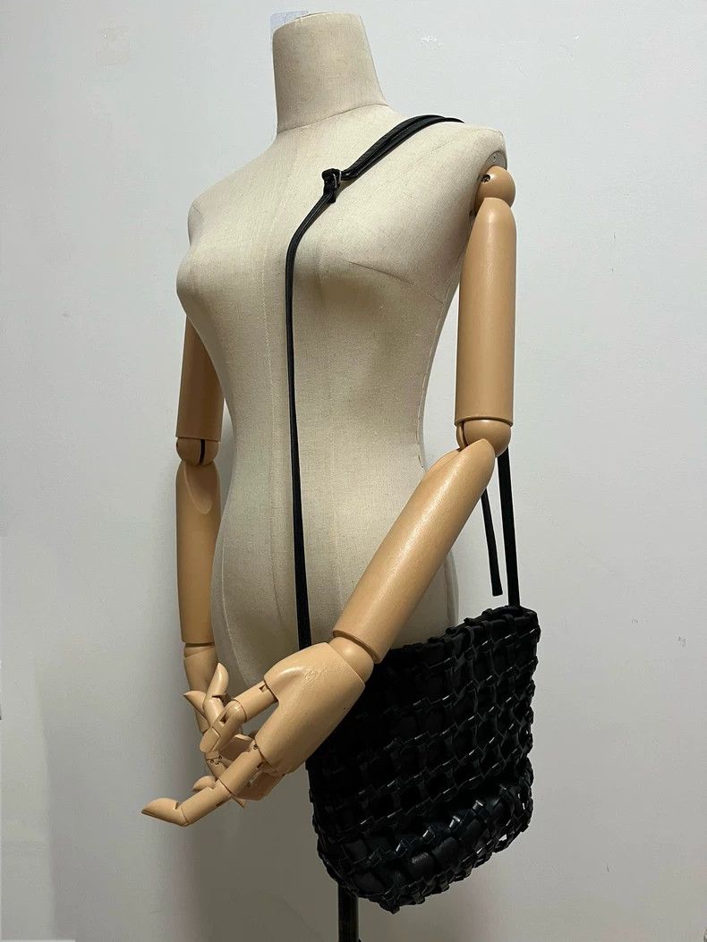 Ann Demeulemeester Ann Demeulemeester Woven Shoulder Bag Black Size ONE SIZE - 4 Thumbnail