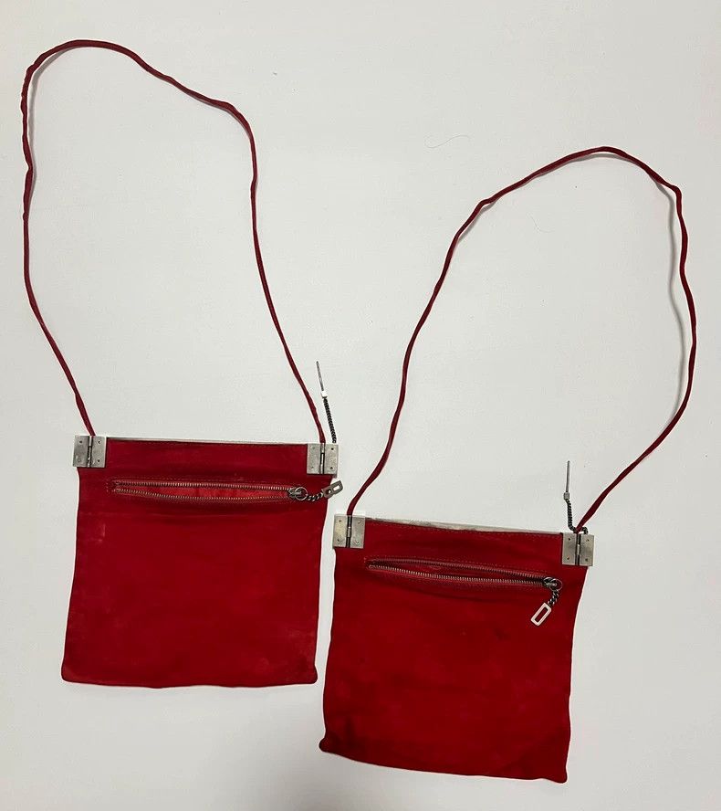 Dirk Bikkembergs Dirk Bikkembergs Red Metal-Studded Shoulder Bag Size ONE SIZE - 4 Thumbnail