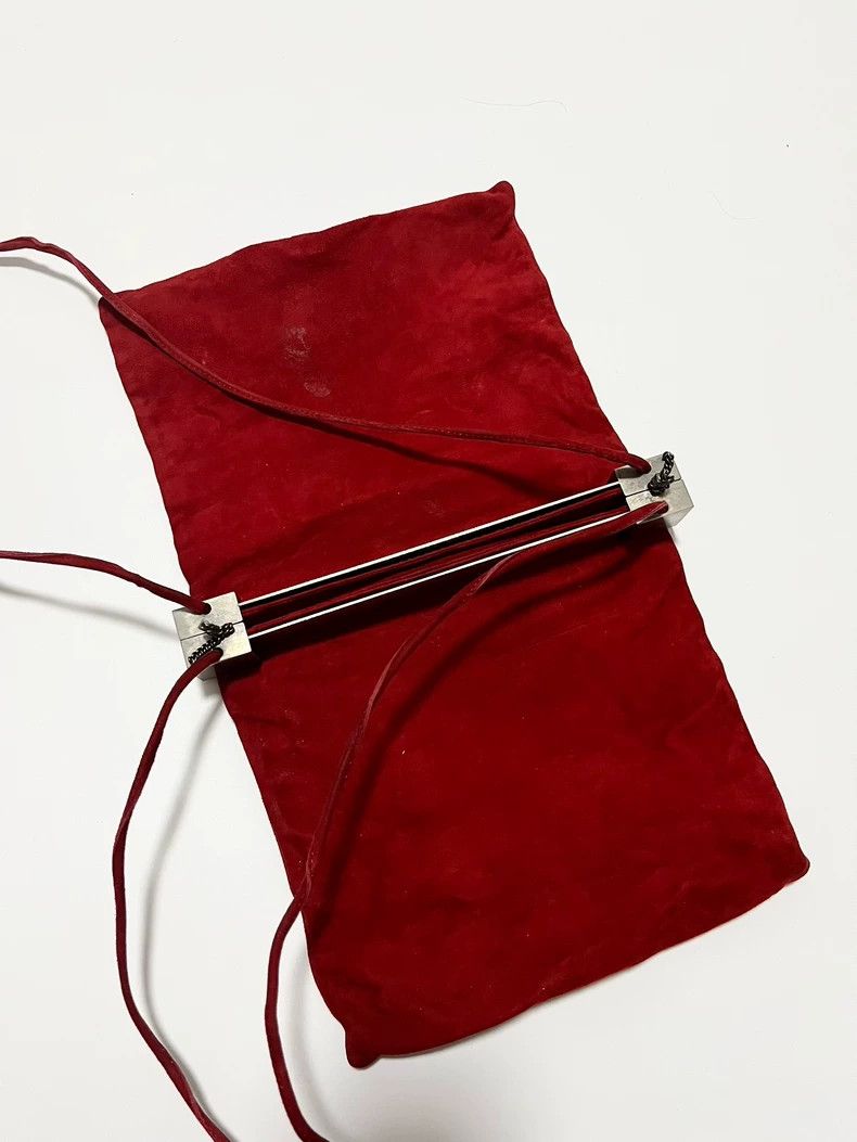Dirk Bikkembergs Dirk Bikkembergs Red Metal-Studded Shoulder Bag Size ONE SIZE - 5 Thumbnail