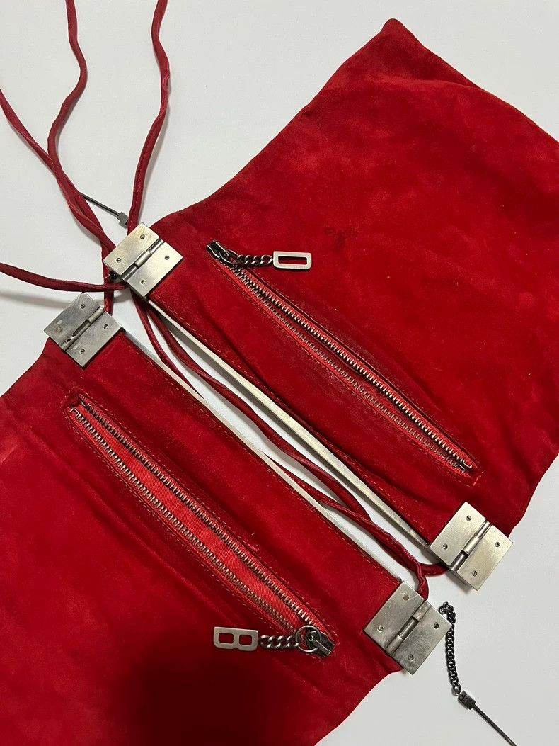 Dirk Bikkembergs Dirk Bikkembergs Red Metal-Studded Shoulder Bag Size ONE SIZE - 3 Thumbnail
