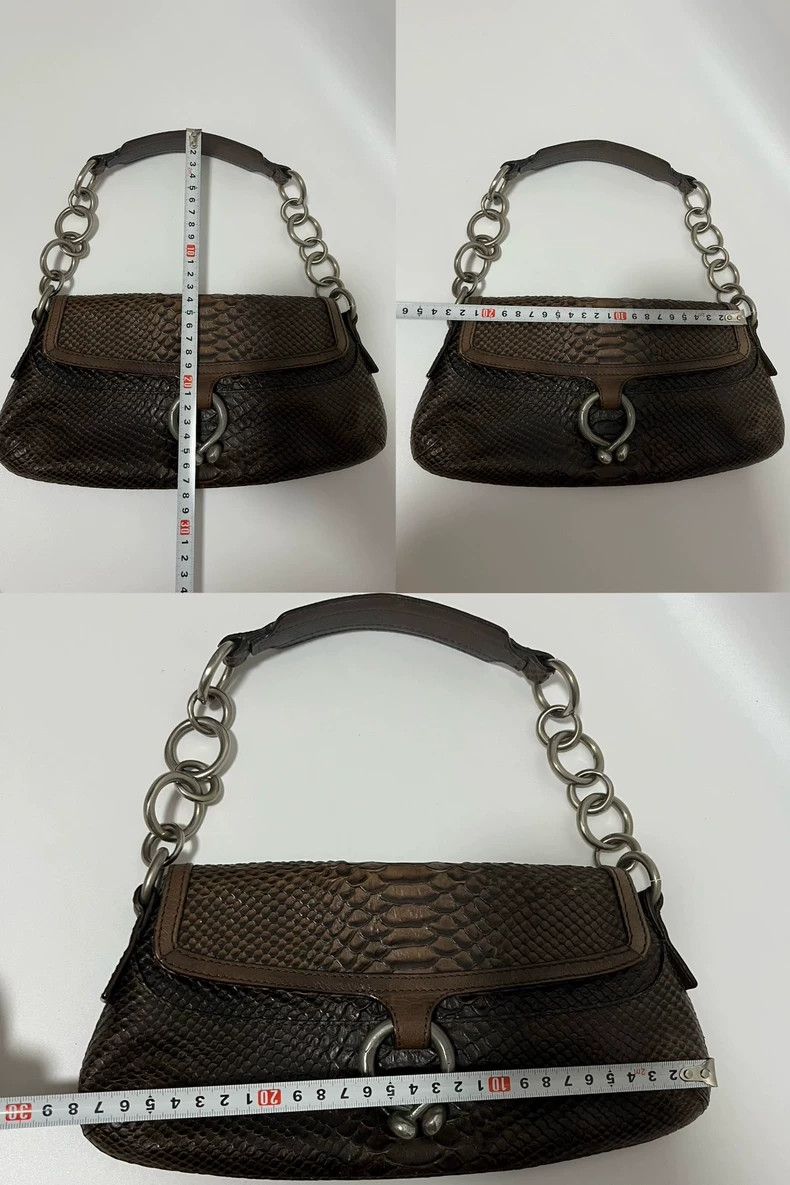 Kenzo Kenzo Python Skin Handbag with Storage Bag Size ONE SIZE - 8 Thumbnail
