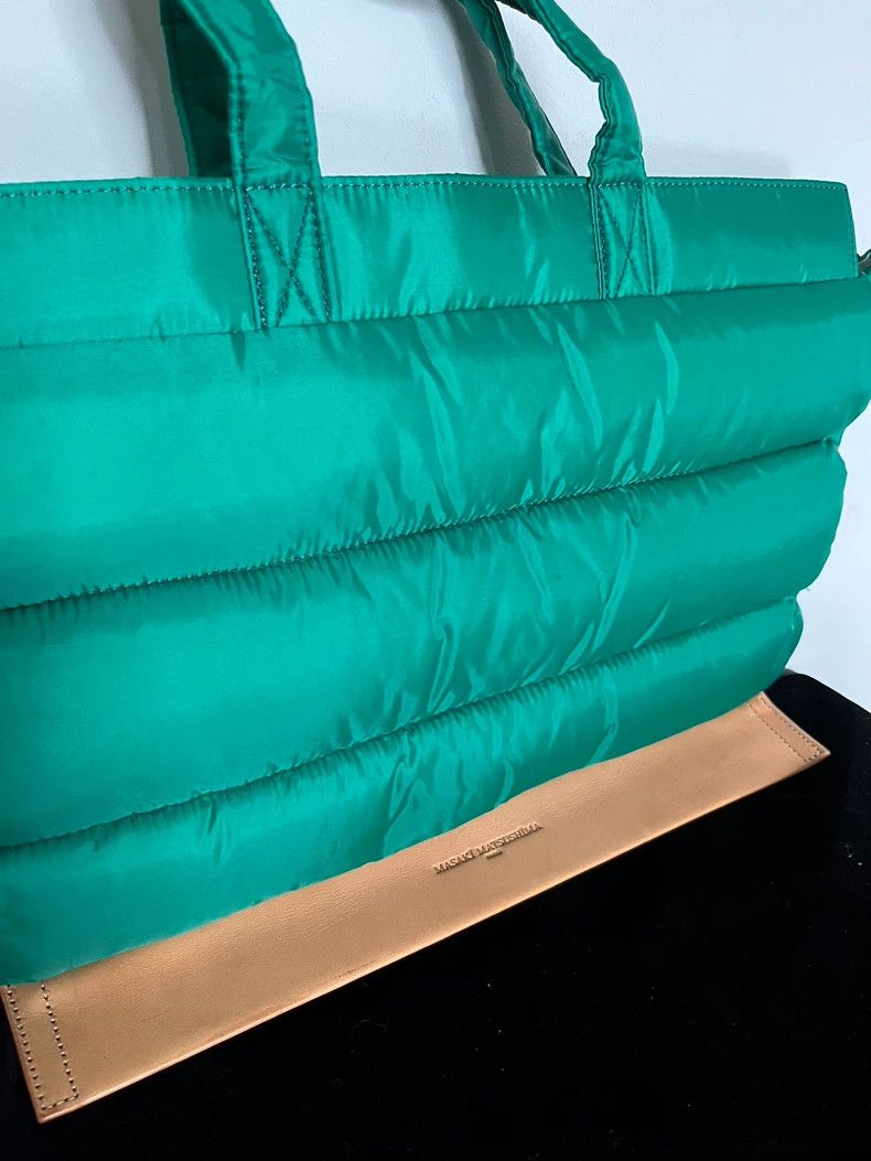 Masaki Matsushima Masaki Matsushima Green Soft Tote Bag Size ONE SIZE - 3 Thumbnail