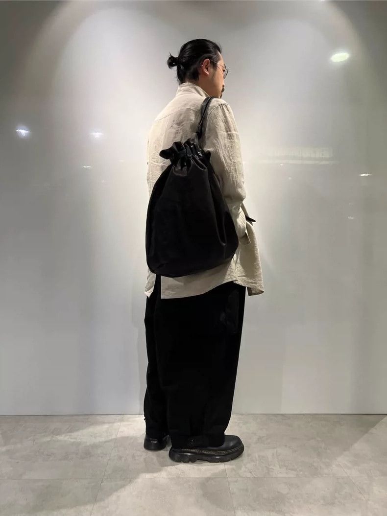 Yohji Yamamoto Yohji Yamamoto Leather Drawstring Handbag Size ONE SIZE - 6 Thumbnail