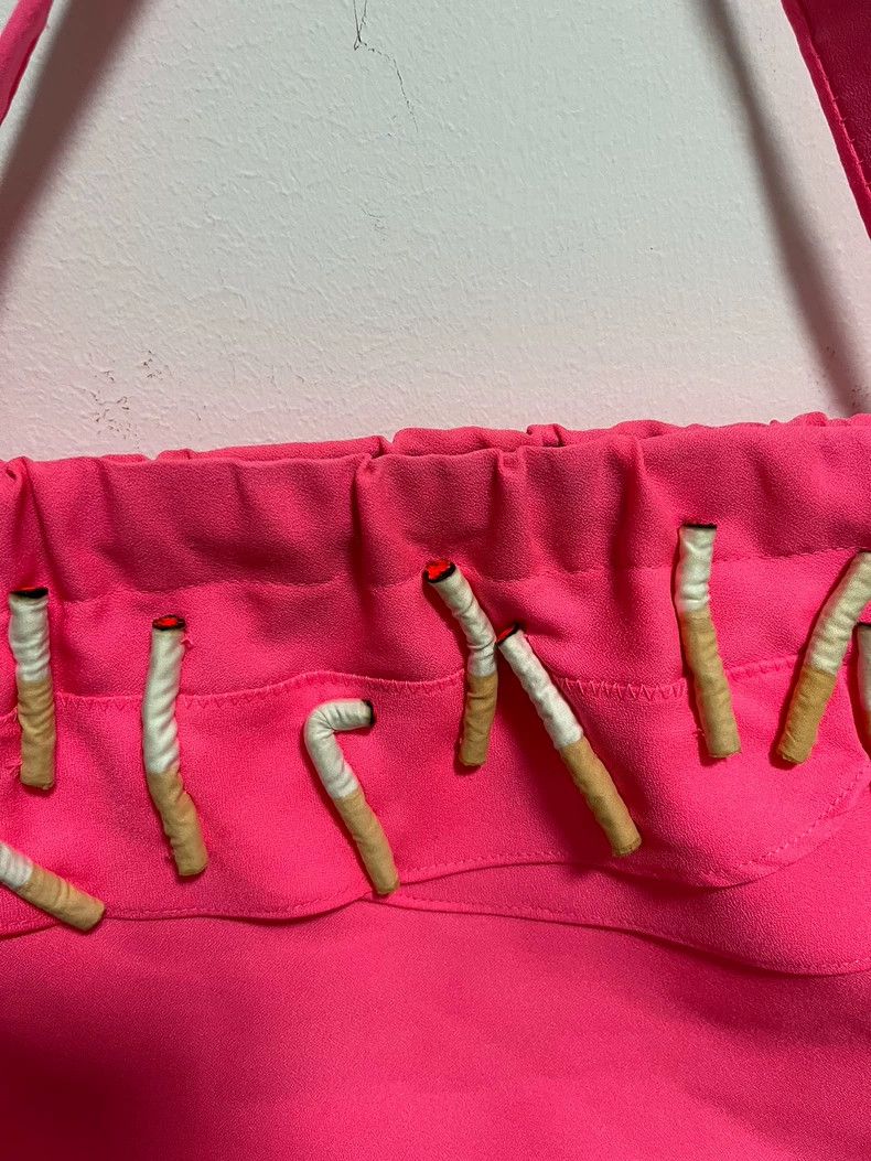 Masaki Matsushima Handmade Pink Bag with Cigarette Design Size ONE SIZE - 2 Thumbnail