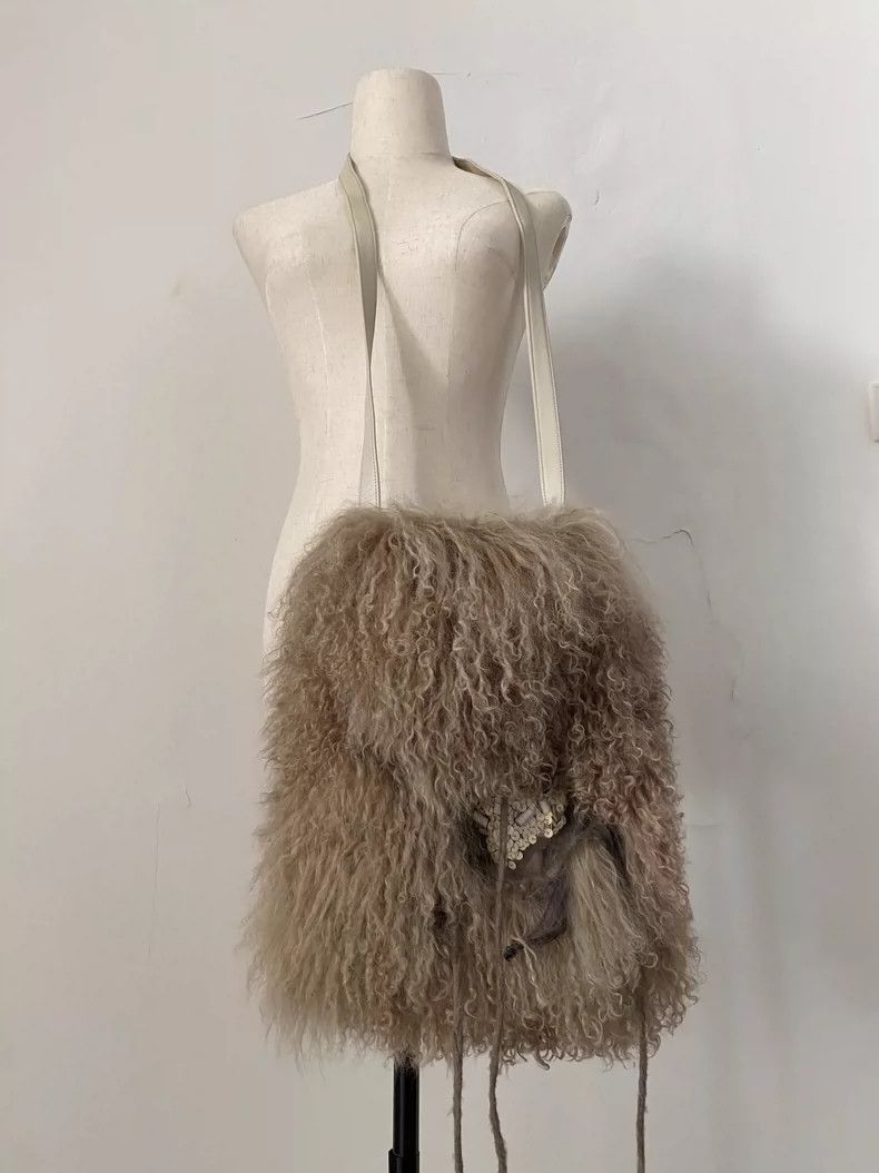 Maison Margiela Faux Fur Fringe Crossbody Bag Size ONE SIZE - 4 Thumbnail