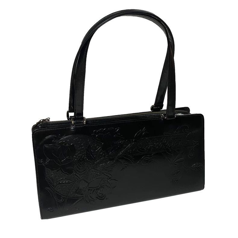 Jean Paul Gaultier Jean Paul Gaultier Black Handbag With Floral Design Size ONE SIZE - 2 Thumbnail