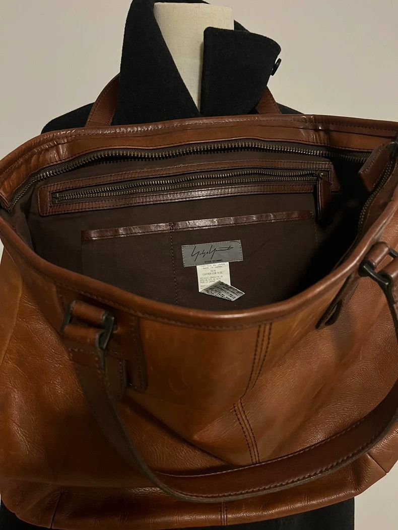 Yohji Yamamoto Yohji Yamamoto Brown Tote Bag Size ONE SIZE - 4 Thumbnail