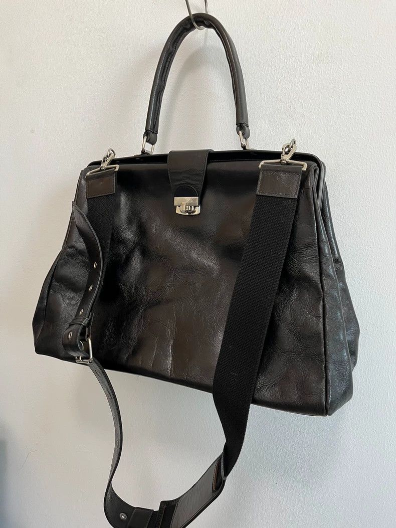 Yohji Yamamoto Yohji Yamamoto Y's Doctor Bag Leather Handbag Size ONE SIZE - 6 Thumbnail