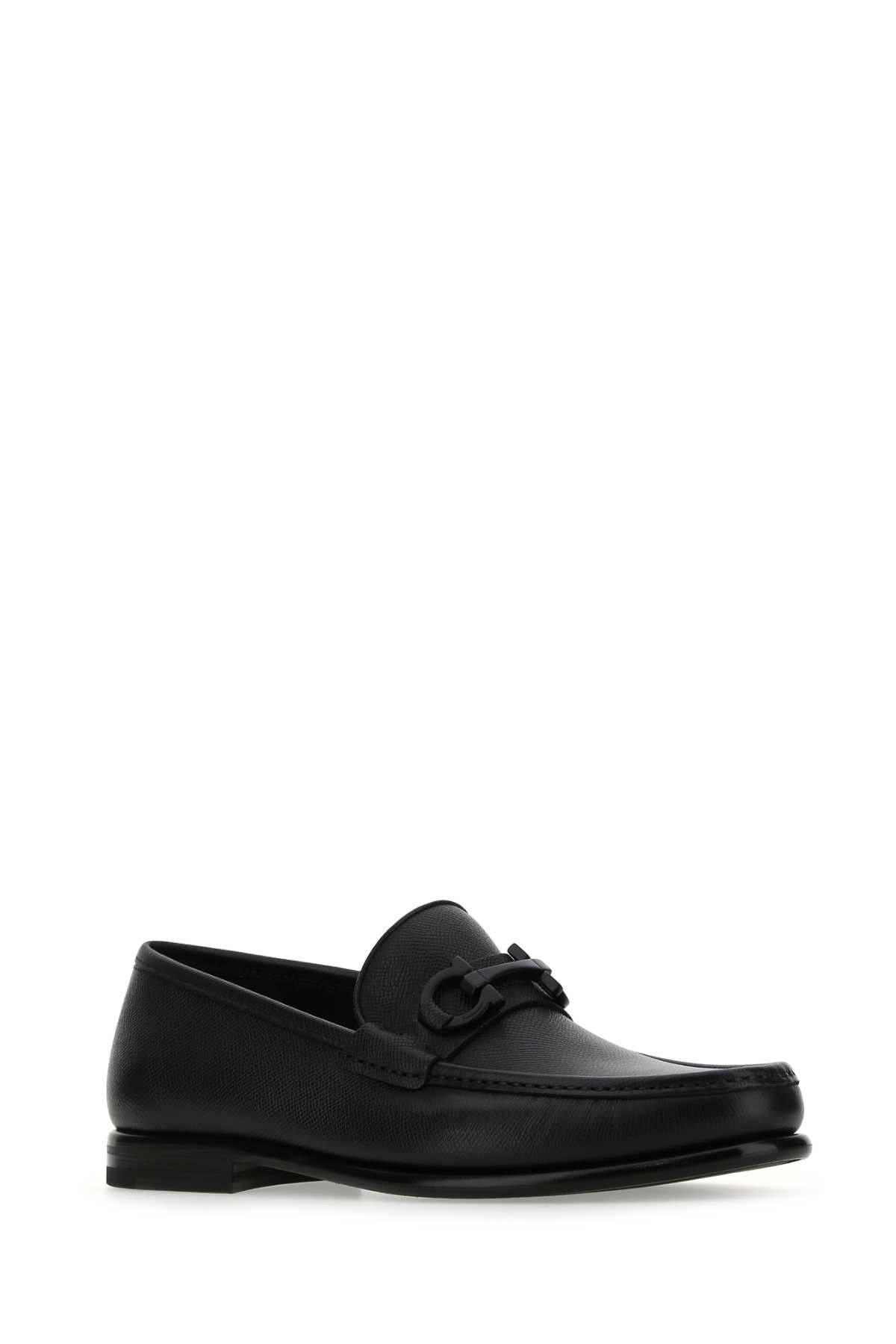 Salvatore Ferragamo Black Leather Loafers Size US 10 / EU 43 - 2 Thumbnail