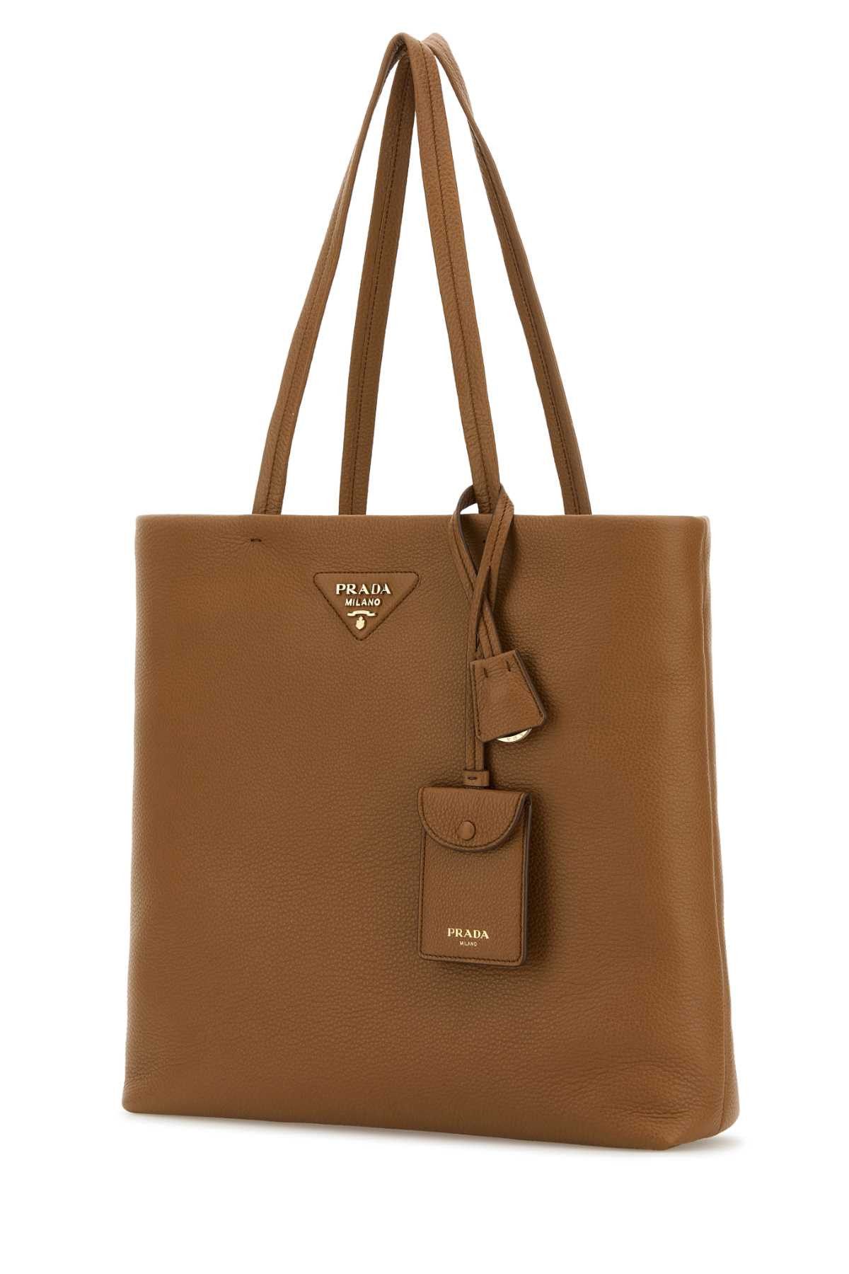 Prada Camel Leather Shopping Bag Size ONE SIZE - 2 Thumbnail