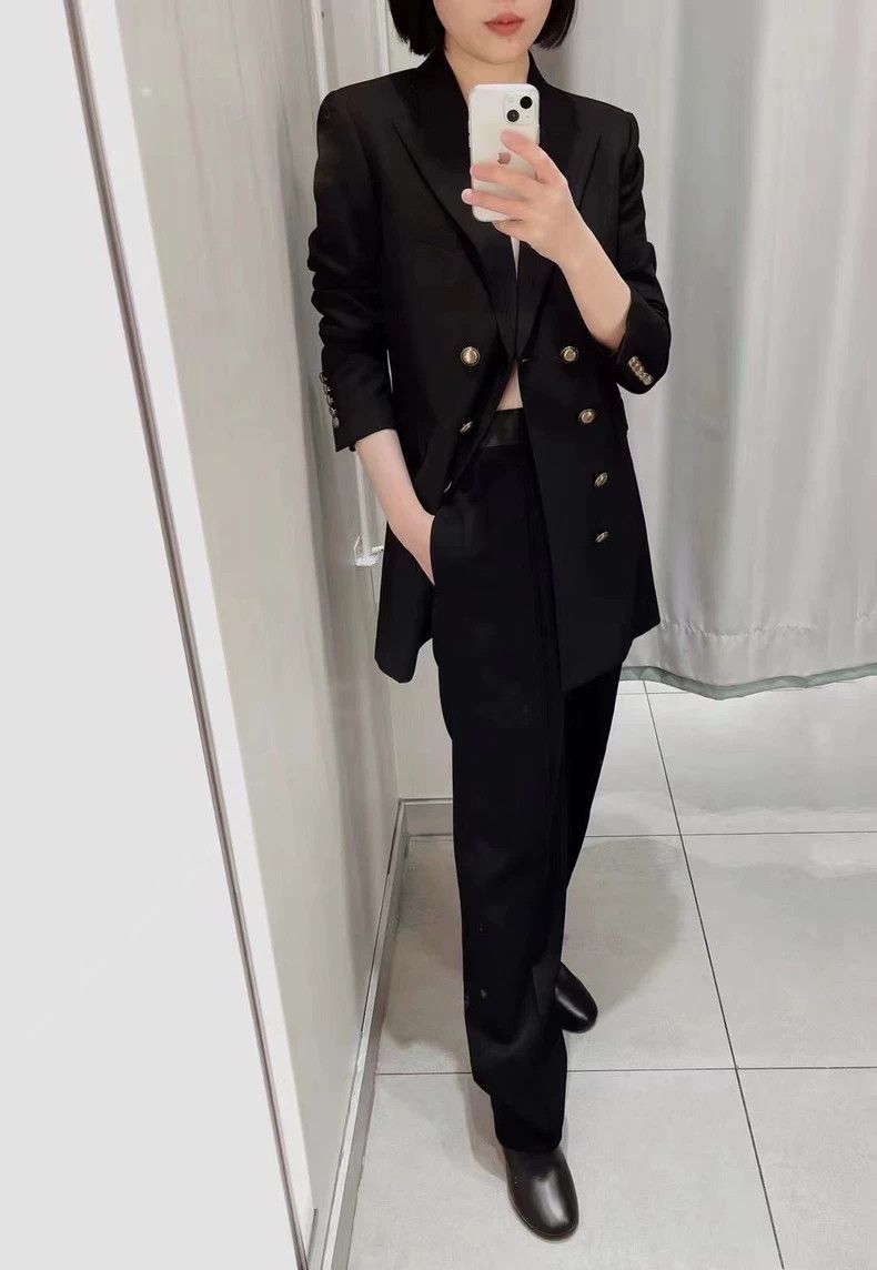 Saint Laurent Paris Saint Laurent Black Suit Jacket by Hedi Slimane Size US M / EU 48-50 / 2 - 2 Thumbnail