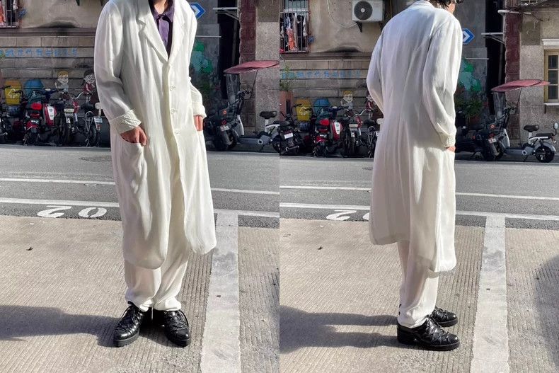 Yohji Yamamoto Yohji Yamamoto Silk Coat and Pants Set Size US M / EU 48-50 / 2 - 8 Thumbnail