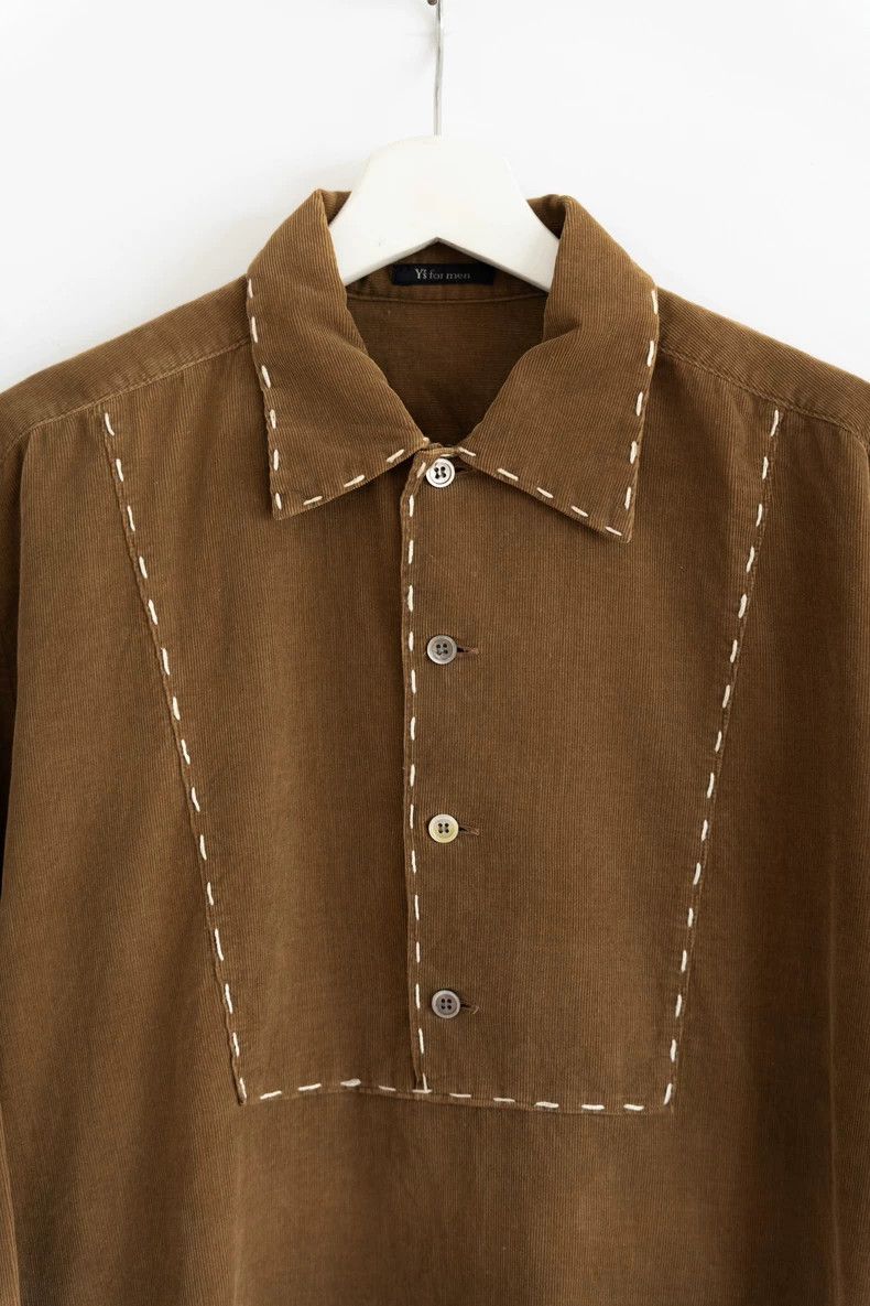 Yohji Yamamoto Brown Corduroy Shirt by Yohji Yamamoto Size US M / EU 48-50 / 2 - 3 Thumbnail