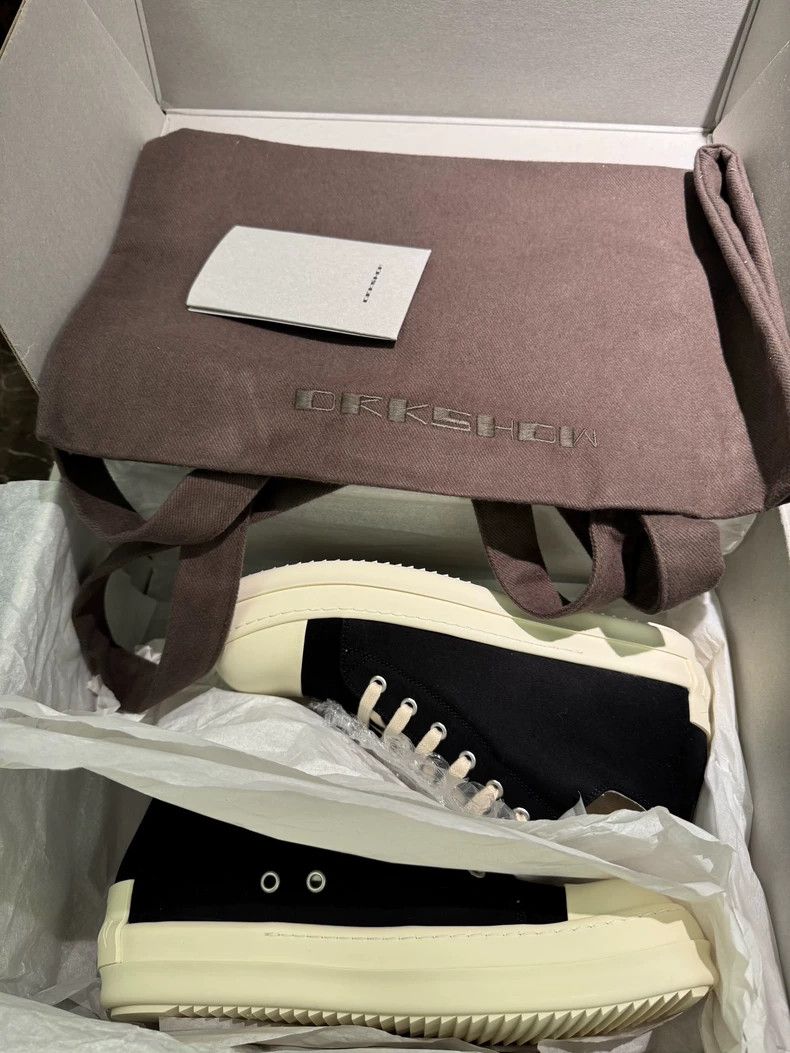Rick Owens Rick Owens DRKSHDW Canvas Sneakers Black and White-dmc Size US 7.5 / EU 40-41 - 6 Thumbnail