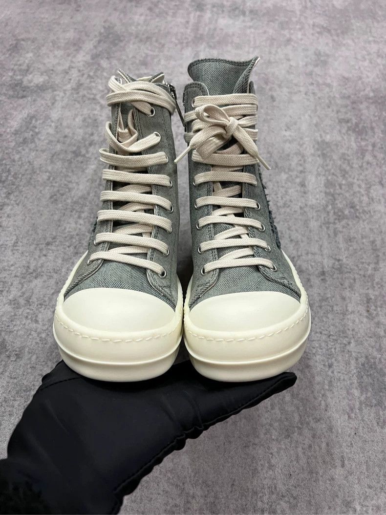 Rick Owens Rick Owens High-Top Sneakers in Washed Denim-dmc Size US 5 / EU 37 - 3 Thumbnail