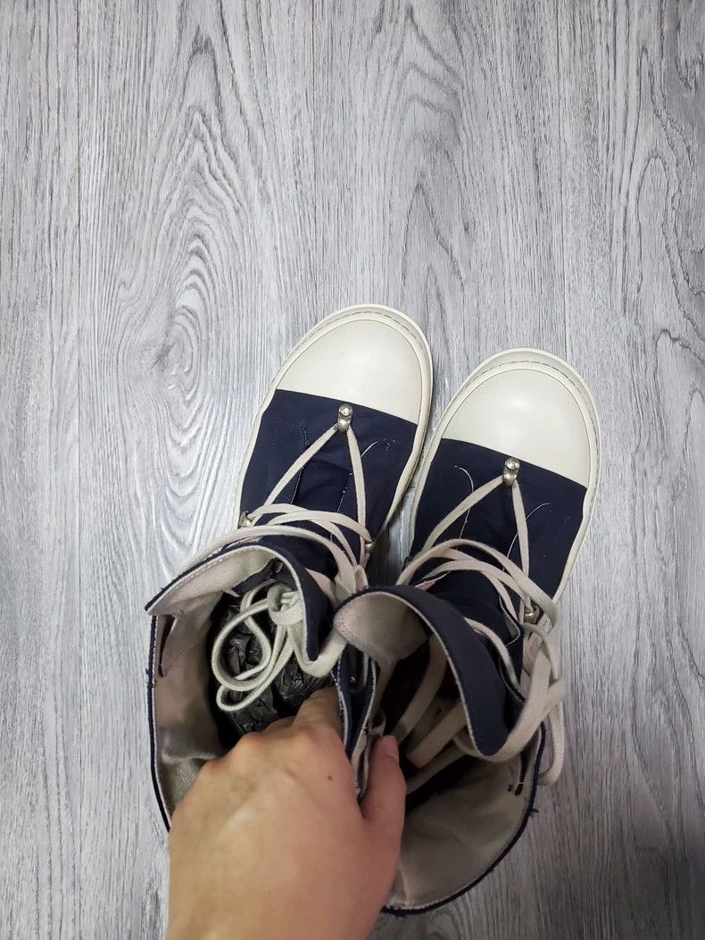 Rick Owens Rick Owens Navy High Top Sneakers-dmc Size US 9 / EU 42 - 8 Thumbnail
