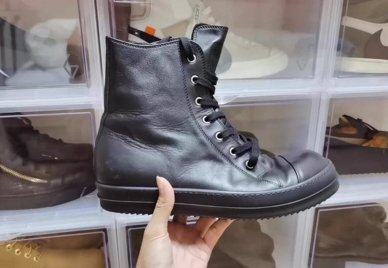 Rick Owens Rick Owens Black High Top Sneakers-dmc Size US 10.5 / EU 43-44 - 7 Thumbnail