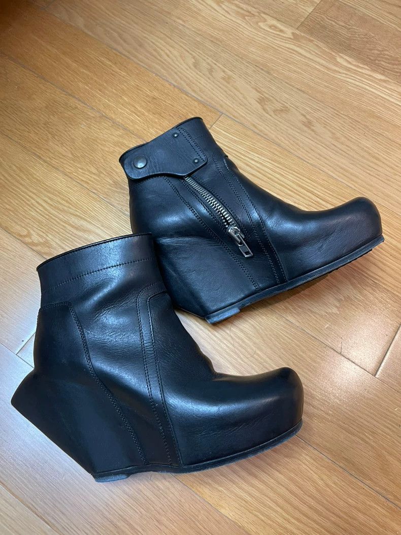 Rick Owens Rick Owens Black Ankle Wedge Boots Size 36-dmc Size US 5.5 / EU 38 - 4 Thumbnail