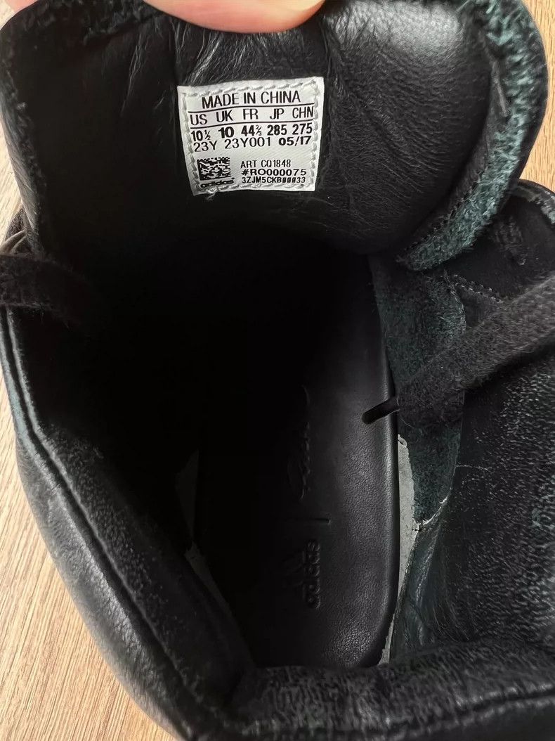 Rick Owens Rick Owens X adidas Black Leather Sneakers-dmc Size US 10.5 / EU 43-44 - 6 Thumbnail