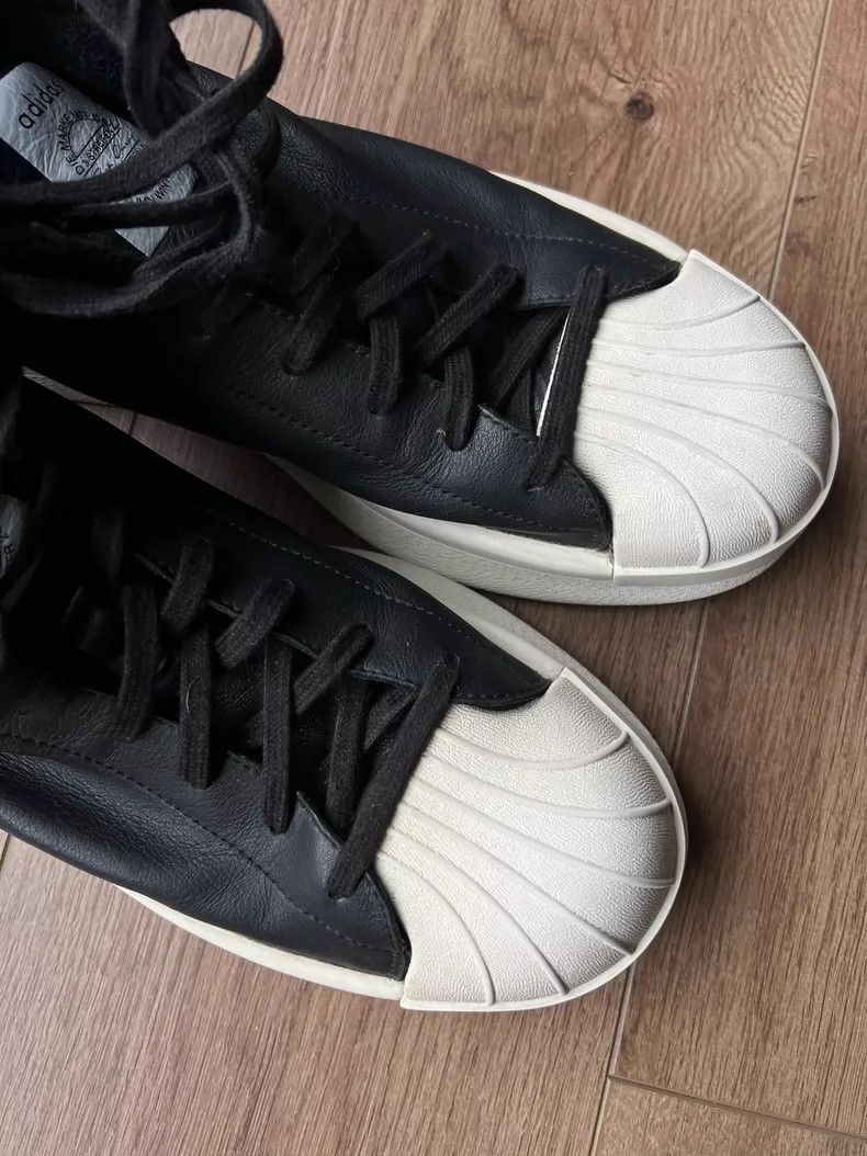 Rick Owens Rick Owens X adidas Black Leather Sneakers-dmc Size US 10.5 / EU 43-44 - 3 Thumbnail