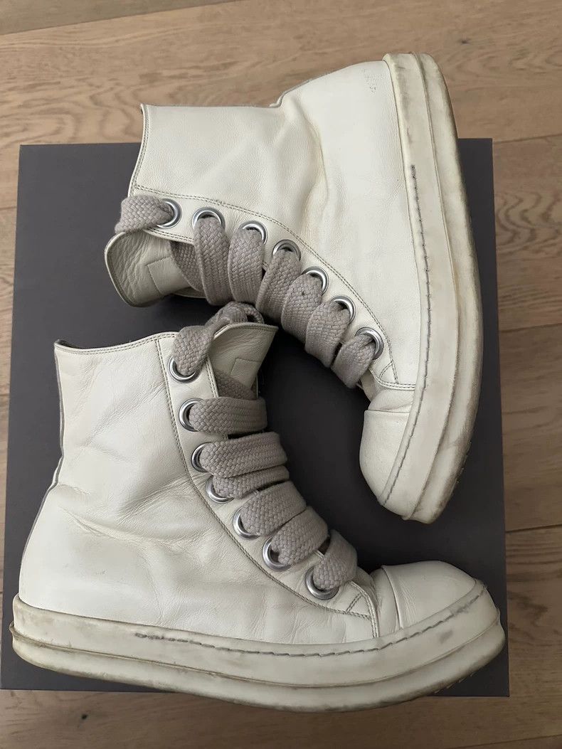 Rick Owens Rick Owens High Top Sneakers with Grey Laces-dmc Size US 10.5 / EU 43-44 - 2 Thumbnail