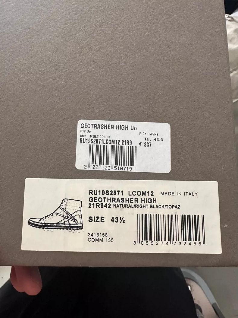 Rick Owens Rick Owens Geothrasher High-Top Sneakers-dmc Size US 10.5 / EU 43-44 - 5 Thumbnail