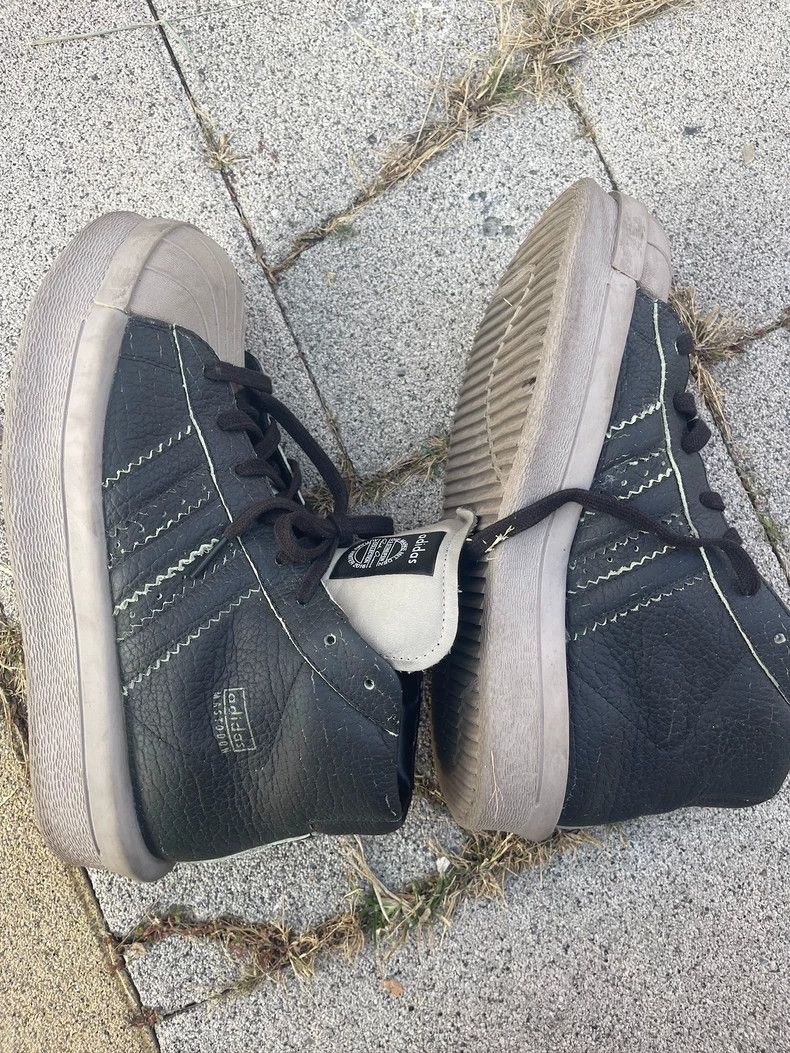 Rick Owens Rick Owens X Adidas Black Leather Sneakers-dmc Size US 10.5 / EU 43-44 - 5 Thumbnail